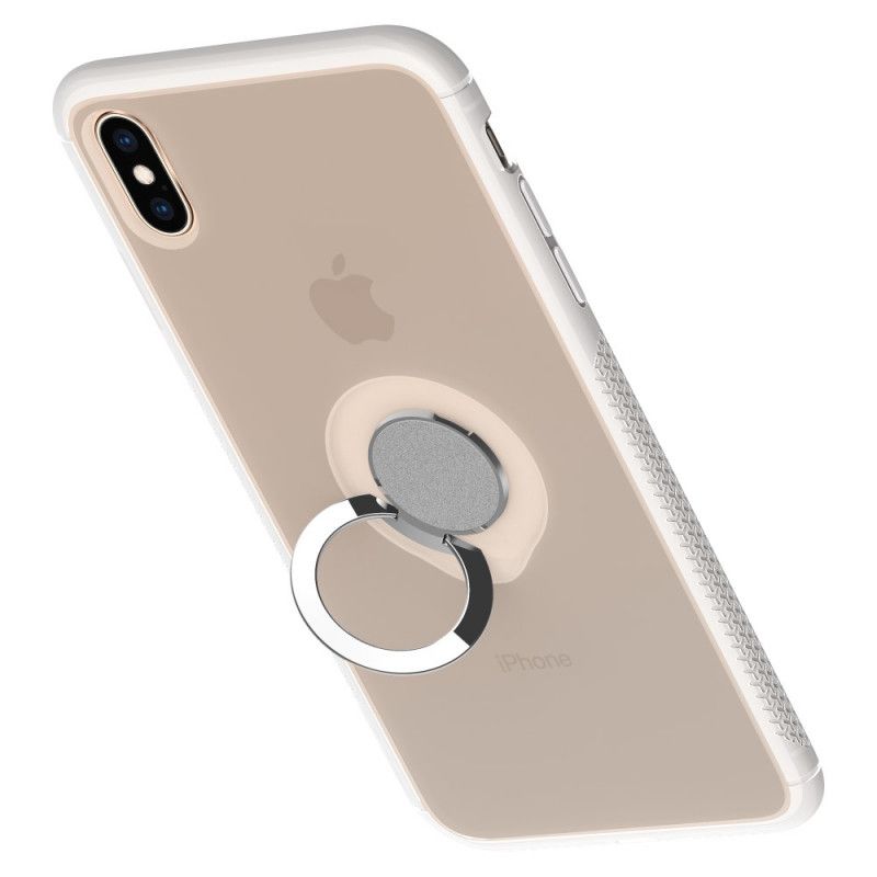 Kuori iPhone XS Max Keltainen Magenta Sisä- / Ulkovärinvaihto Renkaalla