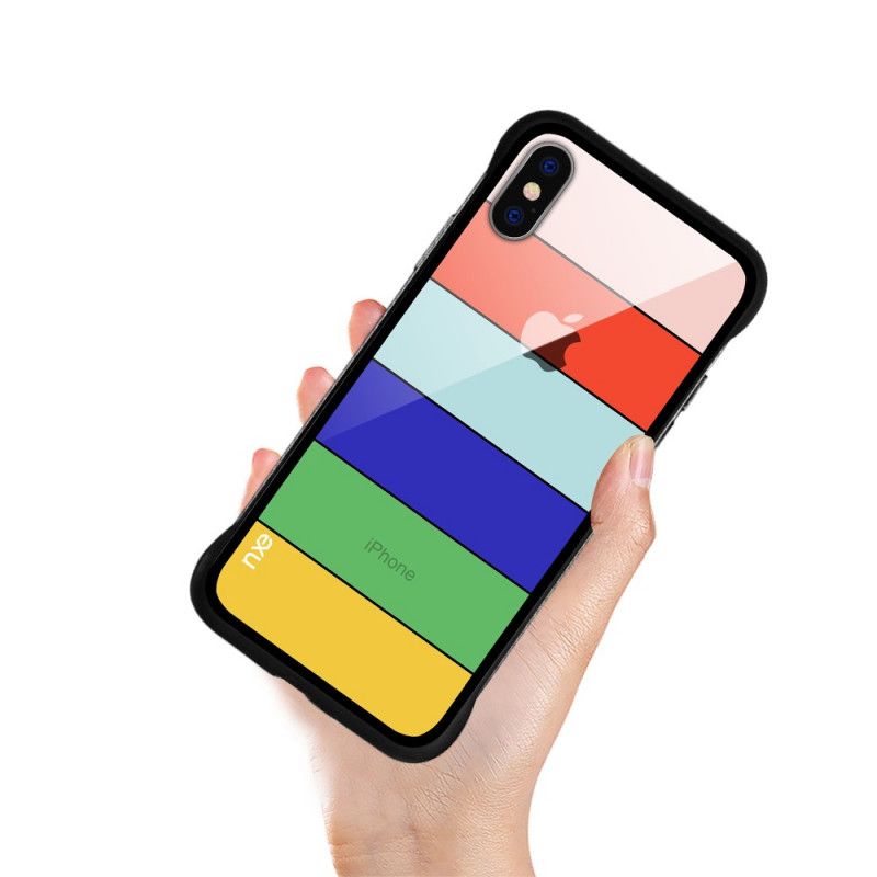 Kuori iPhone XS Max Turkoosi Keltainen Nxe Sateenkaarisarja Suojakuori