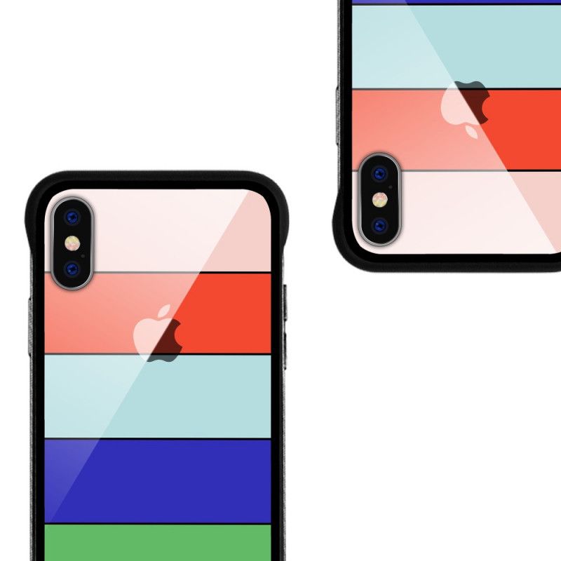 Kuori iPhone XS Max Turkoosi Keltainen Nxe Sateenkaarisarja Suojakuori
