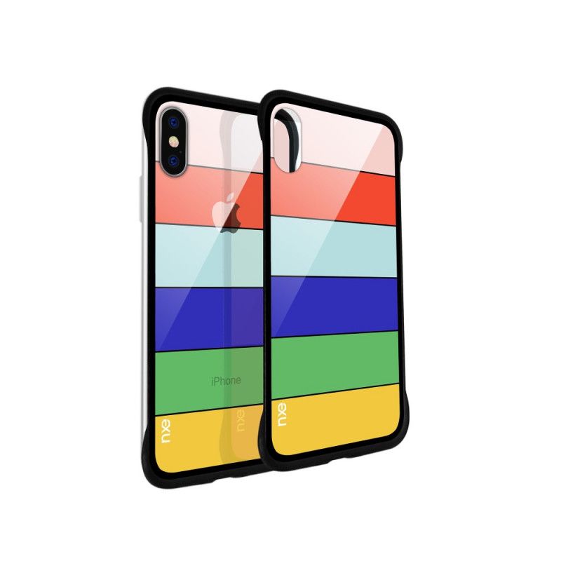 Kuori iPhone XS Max Turkoosi Keltainen Nxe Sateenkaarisarja Suojakuori