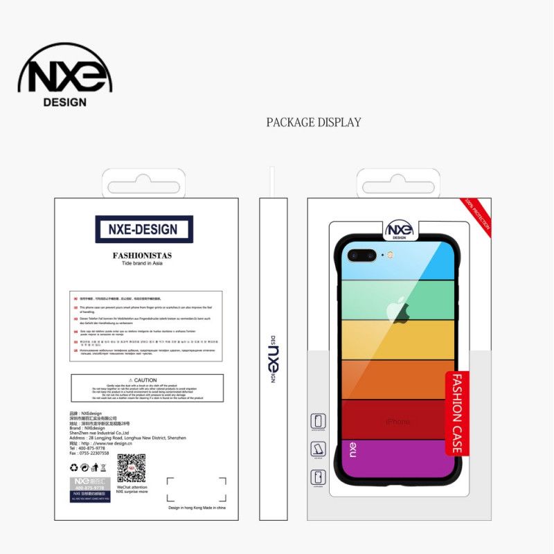 Kuori iPhone XS Max Turkoosi Keltainen Nxe Sateenkaarisarja Suojakuori