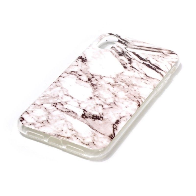 Kuori iPhone XS Max Valkoinen Musta Marmoroitu Vaikutus