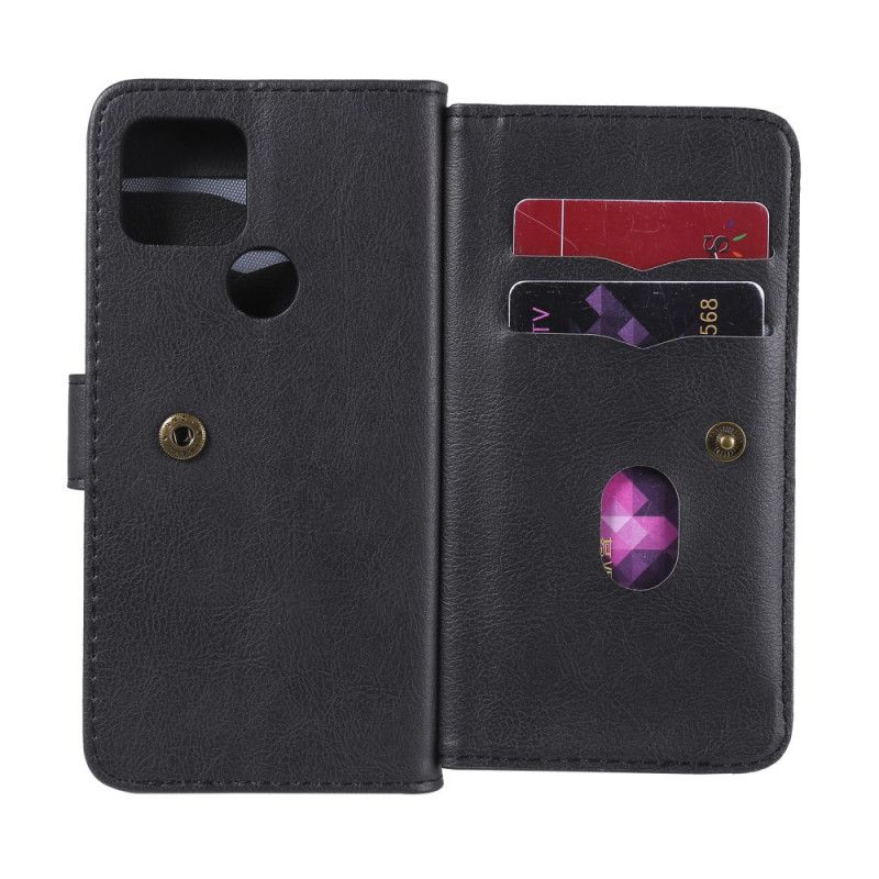 Flip Case Google Pixel 5 Vihreä Musta 10 Monitoimikorttikoteloa