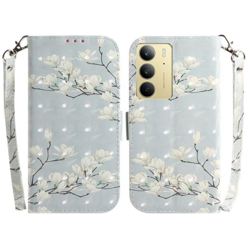 Kotelot Realme C75 Magnolia-avainnauha Suojakuori