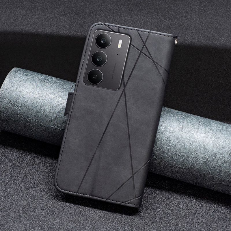 Nahkakotelo Realme C75 Geometrinen Kuvio Binfen Color