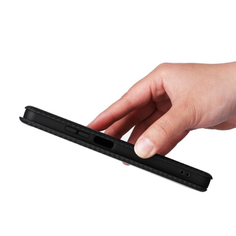 Nahkakotelo Realme C75 Hiilikuitu