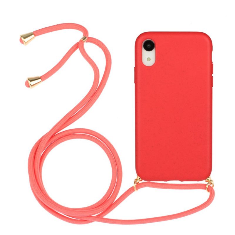 Iphone Xr Silikonikotelo Värillisellä Johdolla