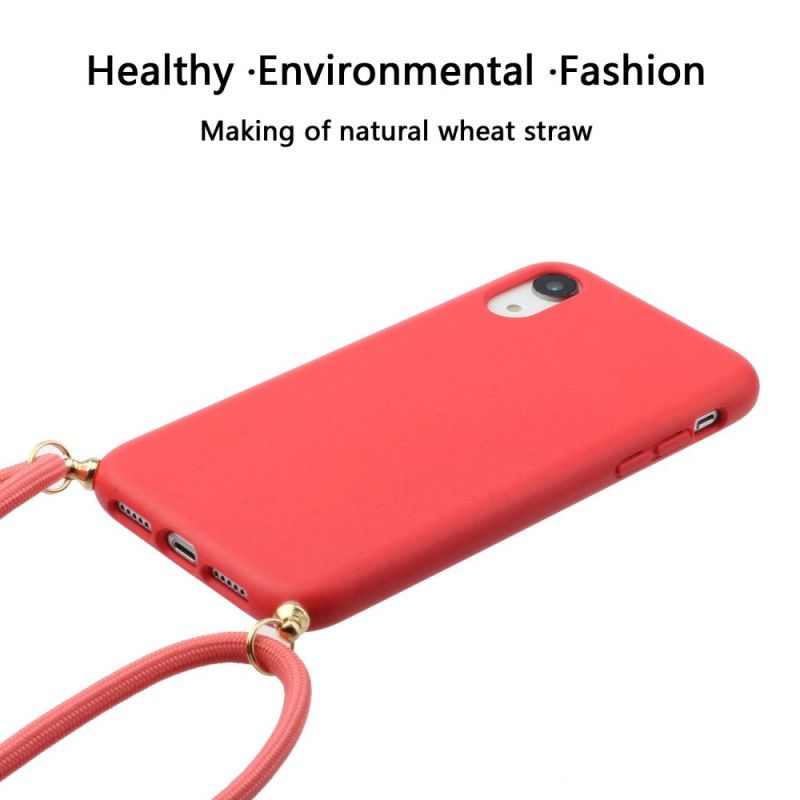 Iphone Xr Silikonikotelo Värillisellä Johdolla