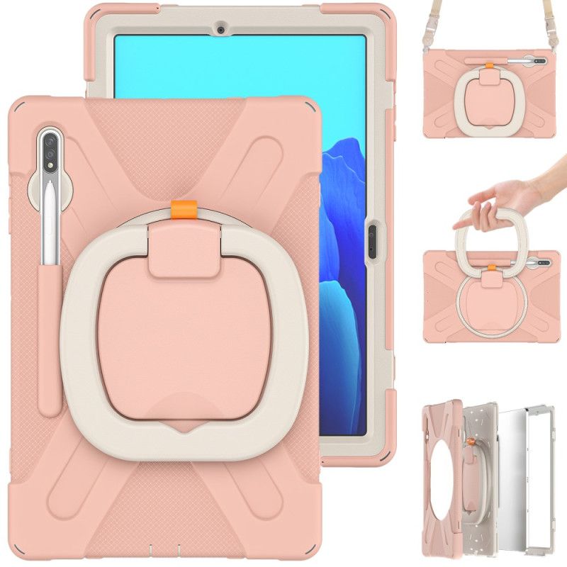 Kuori Samsung Galaxy Tab S9 Plus Pyörivä Tuki Hihnalla Suojakuori