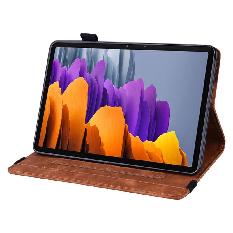 Kuoret Samsung Galaxy Tab S9 Kukkakuvio Ja Kynän Pidikehihna