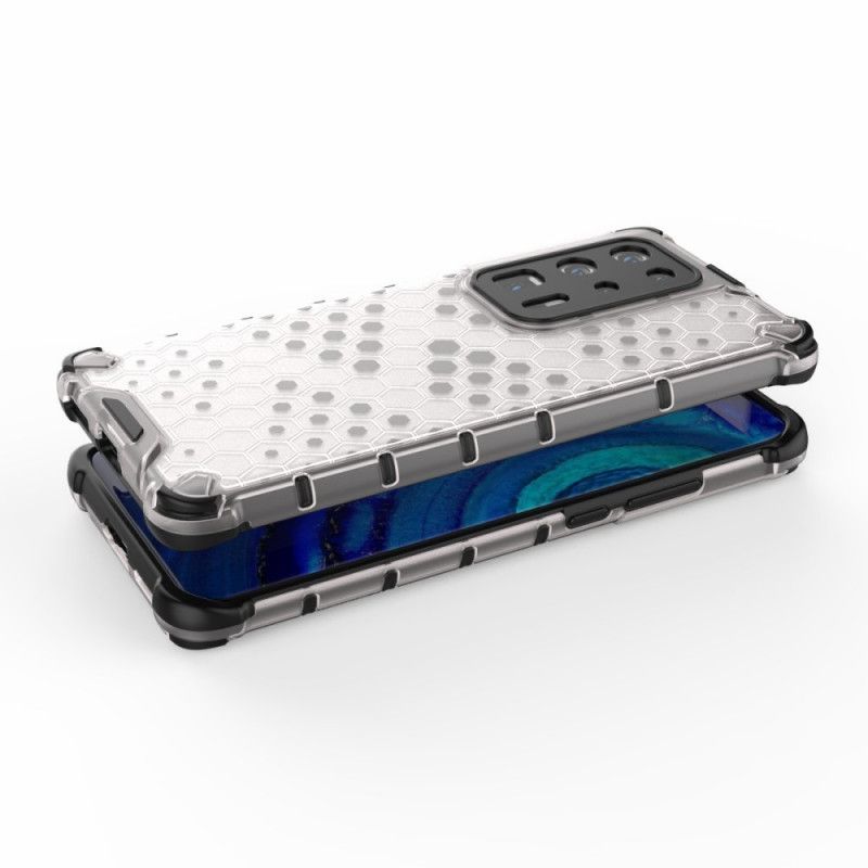 Case Kuoret Huawei P40 Pro Plus Harmaa Valkoinen Puhelinkuoret Hunajakennotyyli