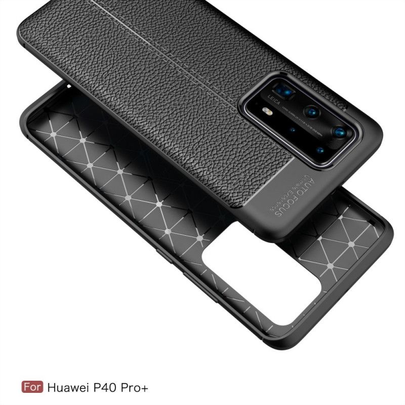 Kuori Huawei P40 Pro Plus Punainen Musta Joustava Hiilikuiturakenne