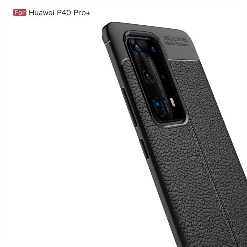Kuori Huawei P40 Pro Plus Punainen Musta Joustava Hiilikuiturakenne