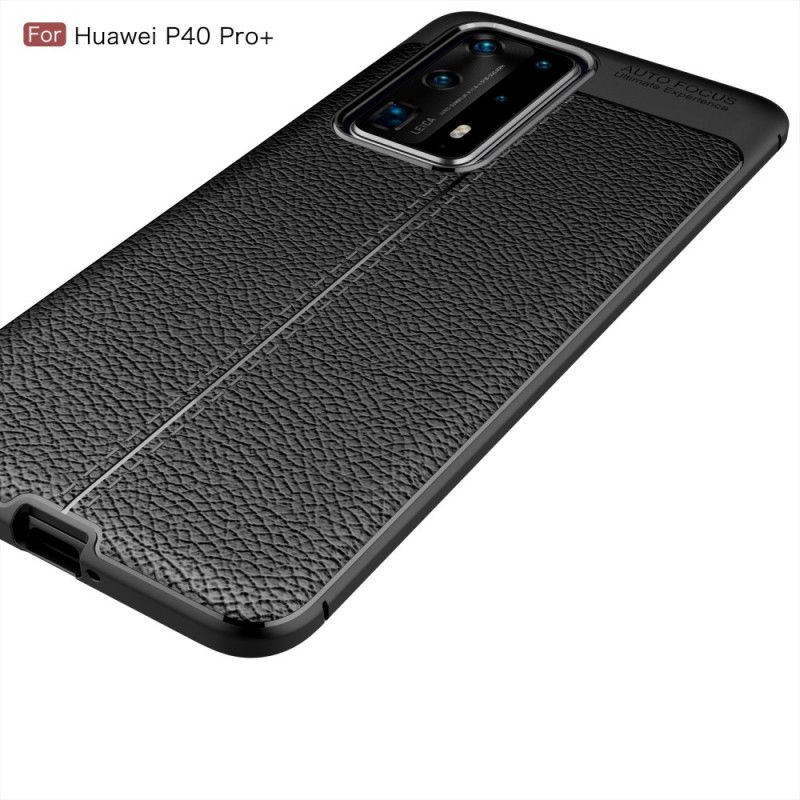 Kuori Huawei P40 Pro Plus Punainen Musta Joustava Hiilikuiturakenne