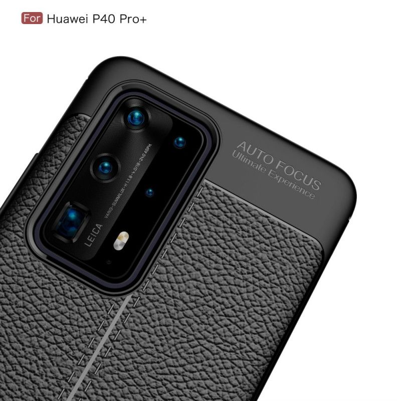 Kuori Huawei P40 Pro Plus Punainen Musta Joustava Hiilikuiturakenne