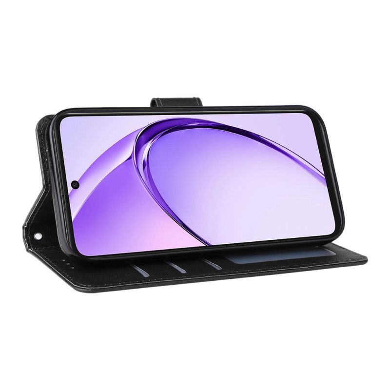 Kotelot Oppo Reno 14 5g Yksivärinen Nahkakuvio Hihnalla Suojakuori