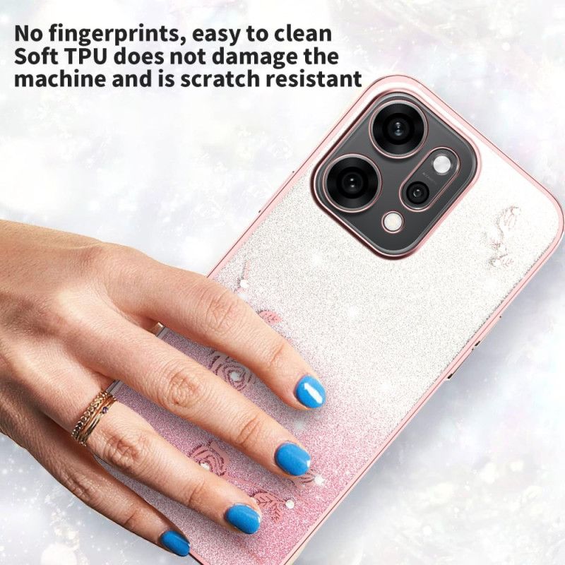 Kuori Oppo Reno 14 5g Kukkia Ja Strasseja