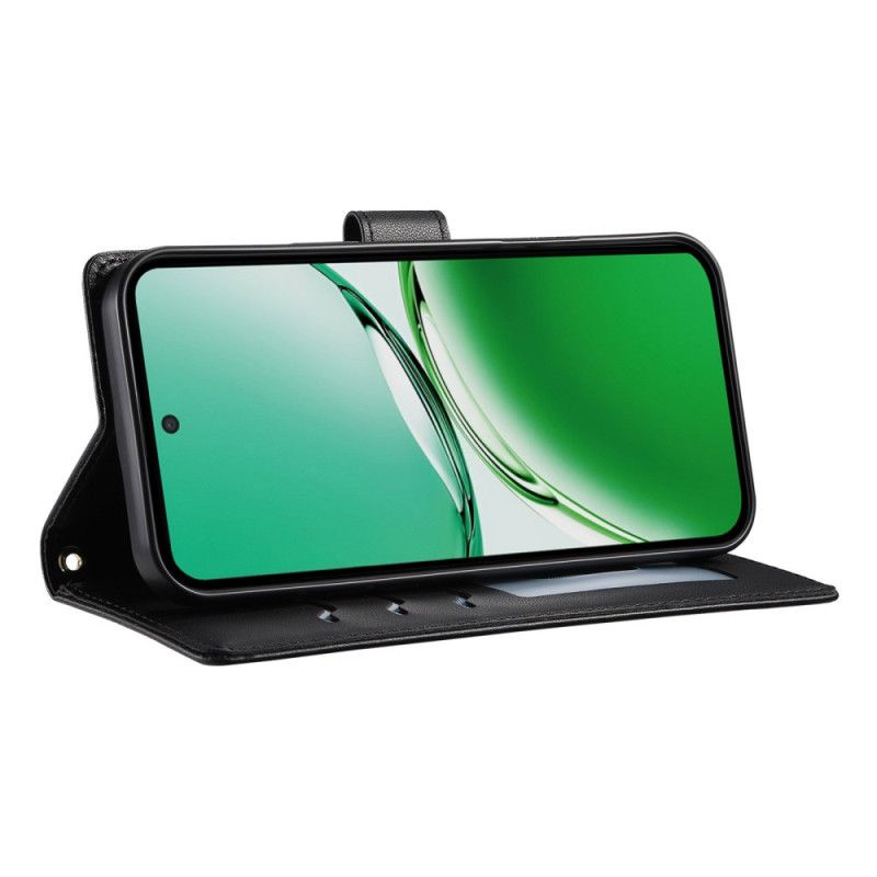 Nahkakotelo Oppo Reno 14 5g Tikattu Malli Jossa Hihna Ja Olkahihna