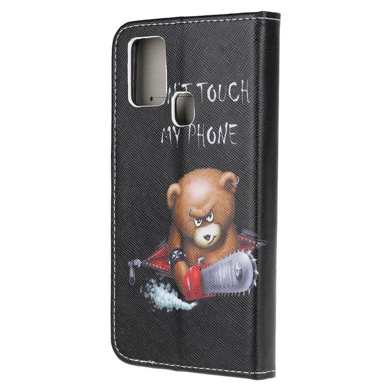 Flip Case Samsung Galaxy A21s Vaarallinen Karhu