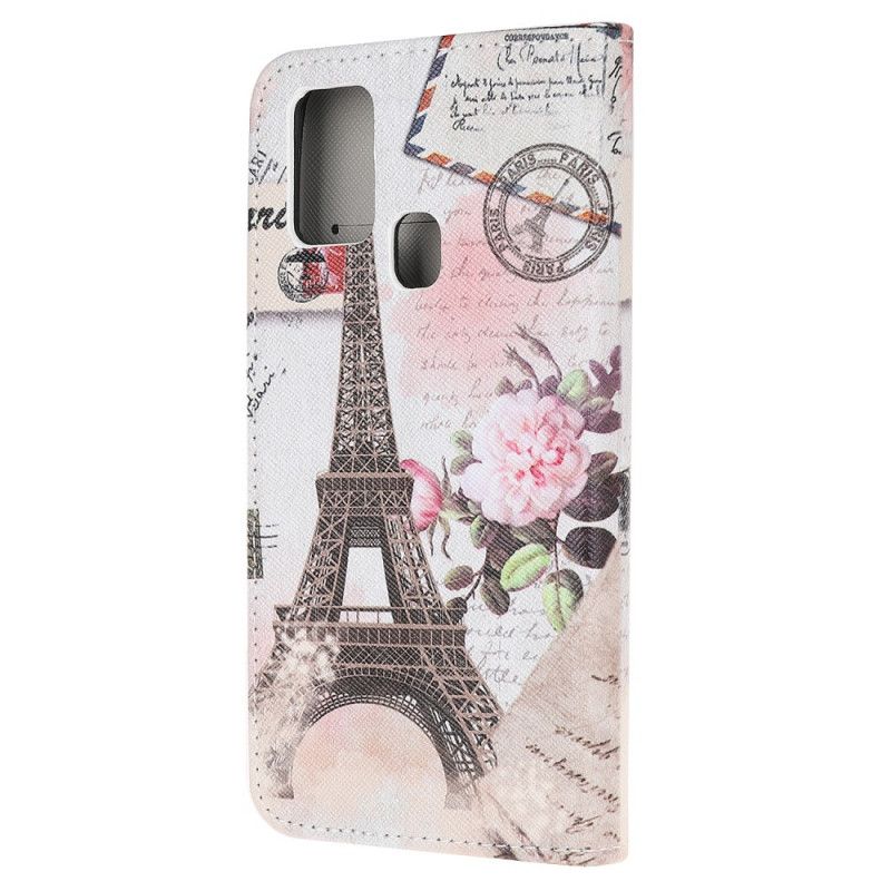 Kotelot Samsung Galaxy A21s Retro Eiffel-Torni