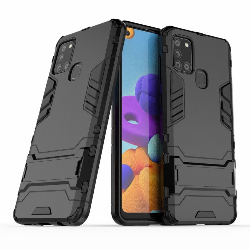 Kuori Samsung Galaxy A21s Punainen Musta Erittäin Kestävä Kieli