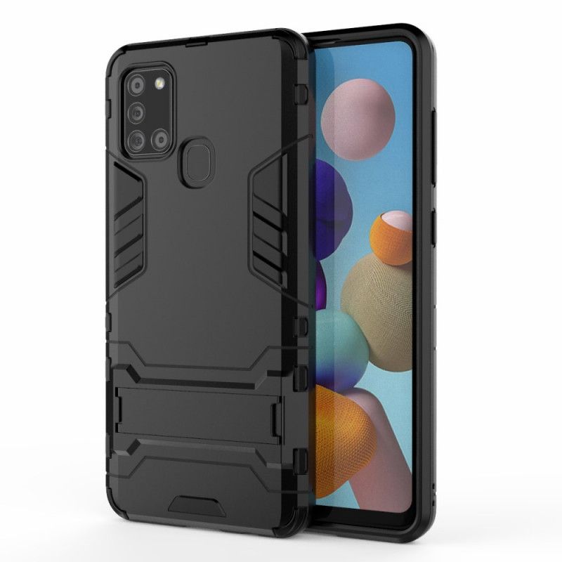 Kuori Samsung Galaxy A21s Punainen Musta Erittäin Kestävä Kieli