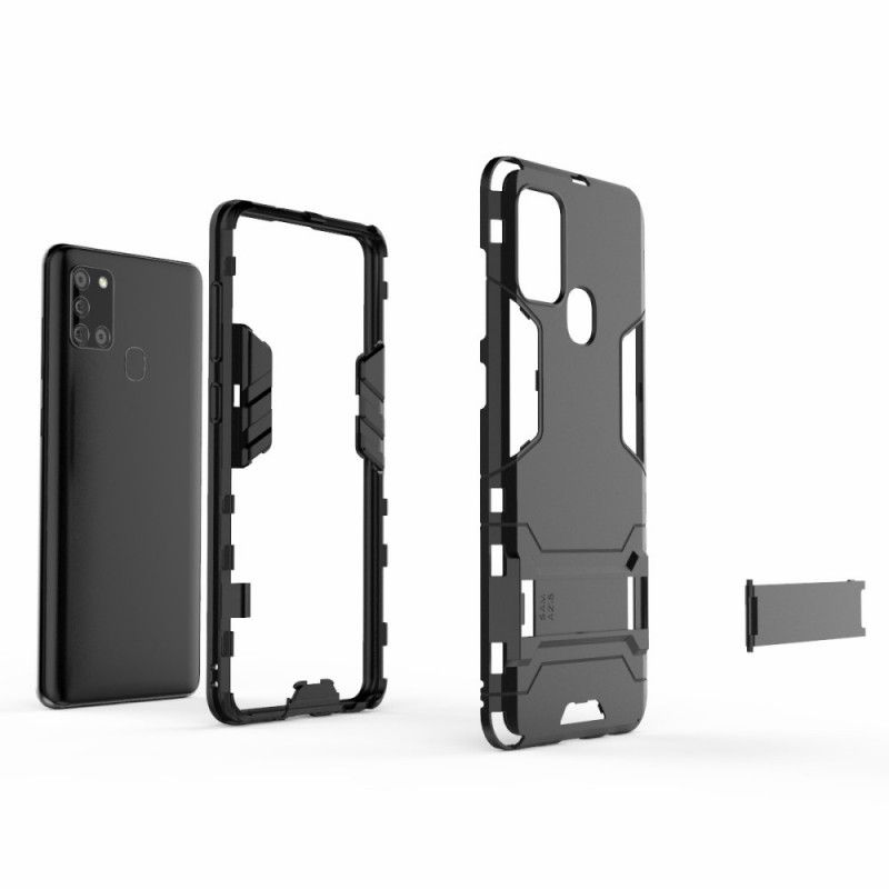 Kuori Samsung Galaxy A21s Punainen Musta Erittäin Kestävä Kieli