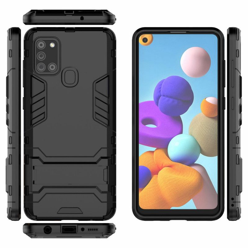 Kuori Samsung Galaxy A21s Punainen Musta Erittäin Kestävä Kieli