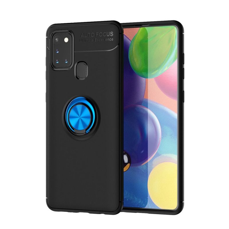 Kuori Samsung Galaxy A21s Punainen Musta Pyörivä Rengas Suojakuori