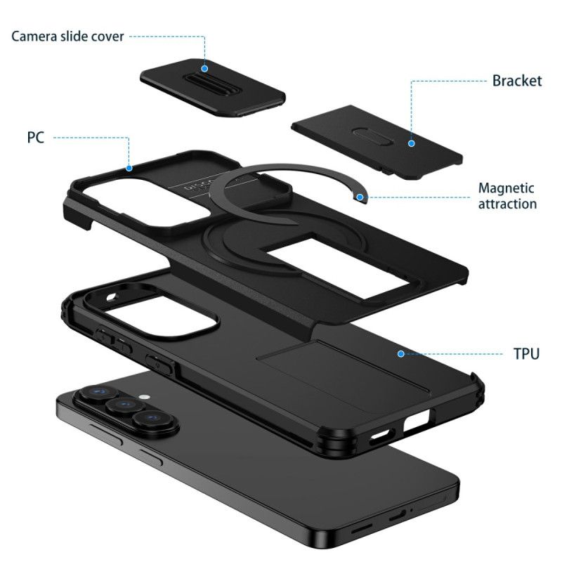 Kuori Samsung Galaxy S26 Liukuva Magneettinen Jalusta Ja Kameran Suojus