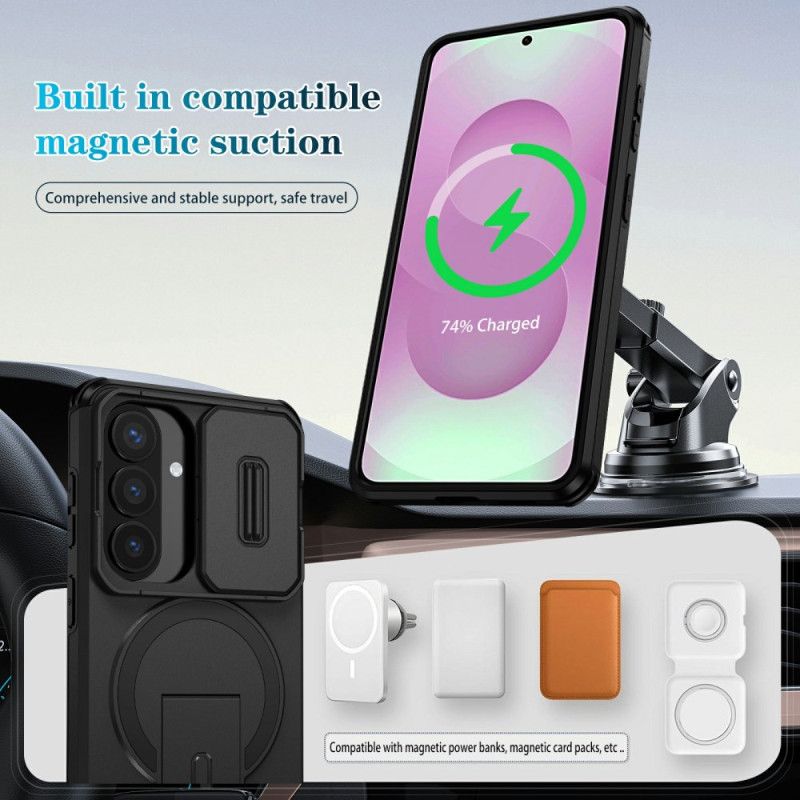 Kuori Samsung Galaxy S26 Liukuva Magneettinen Jalusta Ja Kameran Suojus