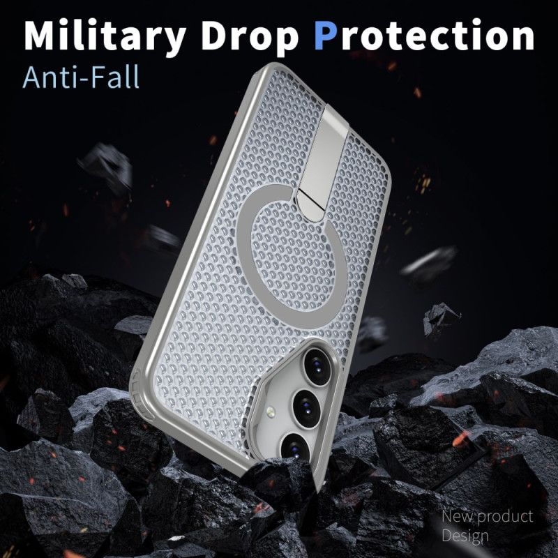 Kuori Samsung Galaxy S26 Magneettinen Jalusta Ja Ruudukkokuvioinen Jalusta