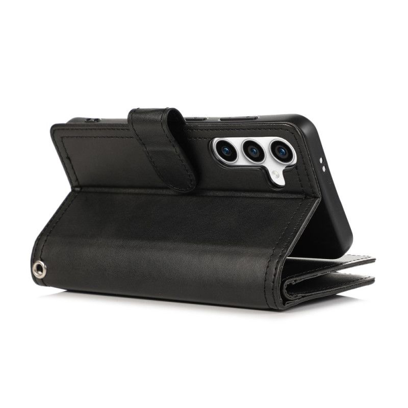 Nahkakotelo Samsung Galaxy S26 Magneettinen Lompakko Ja Nauha