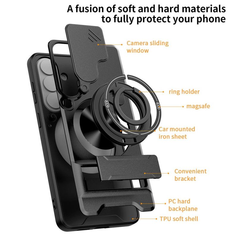 Puhelinkuoret Samsung Galaxy S26 Magneettinen Taittuva Sormusteline Ja Kamerasuoja