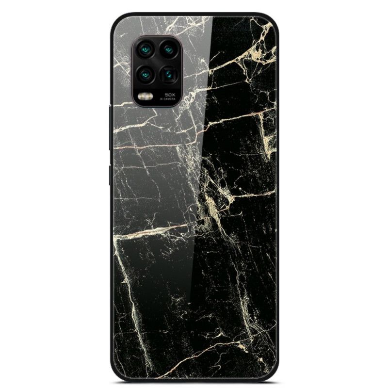Kuori Xiaomi Mi 10 Lite Kulta Valkoinen Korkein Marmorikarkaistu Lasi