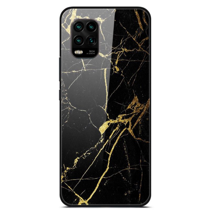 Kuori Xiaomi Mi 10 Lite Kulta Valkoinen Korkein Marmorikarkaistu Lasi