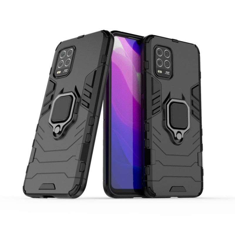 Kuori Xiaomi Mi 10 Lite Punainen Musta Kestävä Rengas Suojakuori