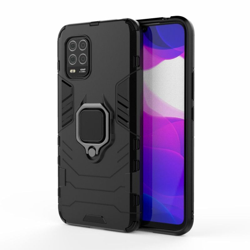 Kuori Xiaomi Mi 10 Lite Punainen Musta Kestävä Rengas Suojakuori