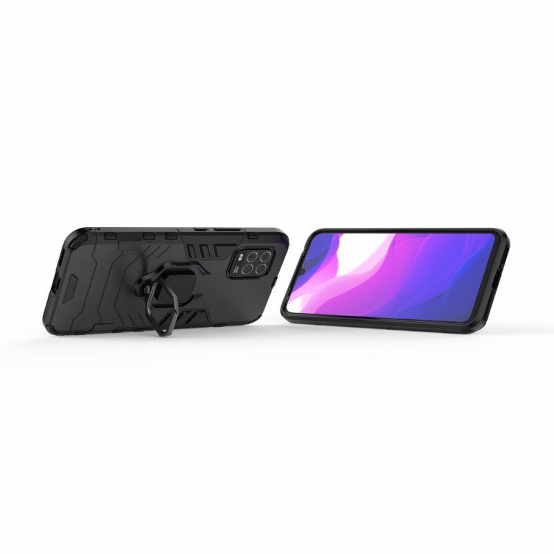 Kuori Xiaomi Mi 10 Lite Punainen Musta Kestävä Rengas Suojakuori