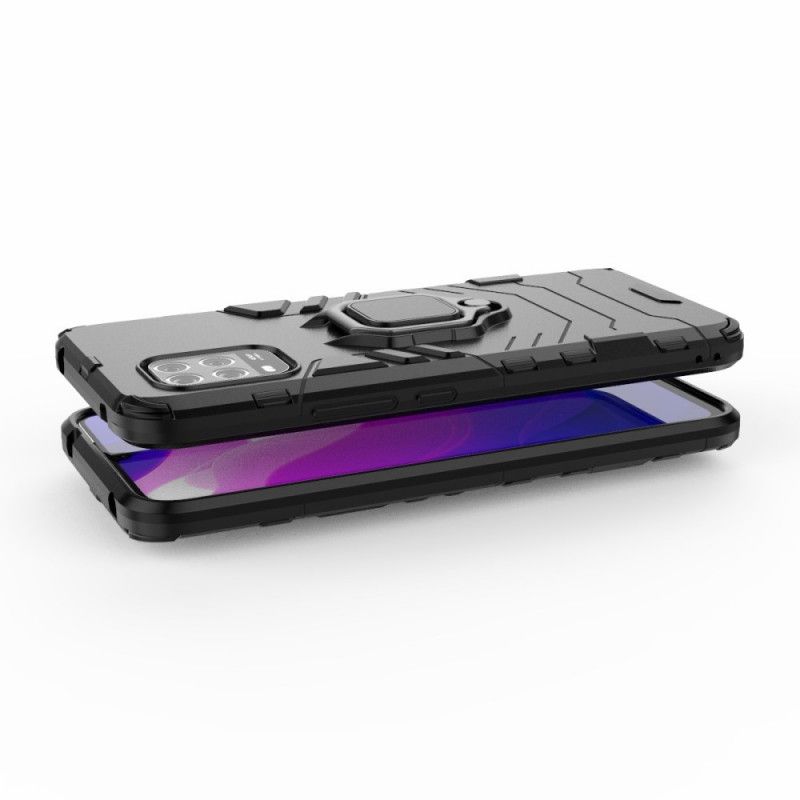 Kuori Xiaomi Mi 10 Lite Punainen Musta Kestävä Rengas Suojakuori