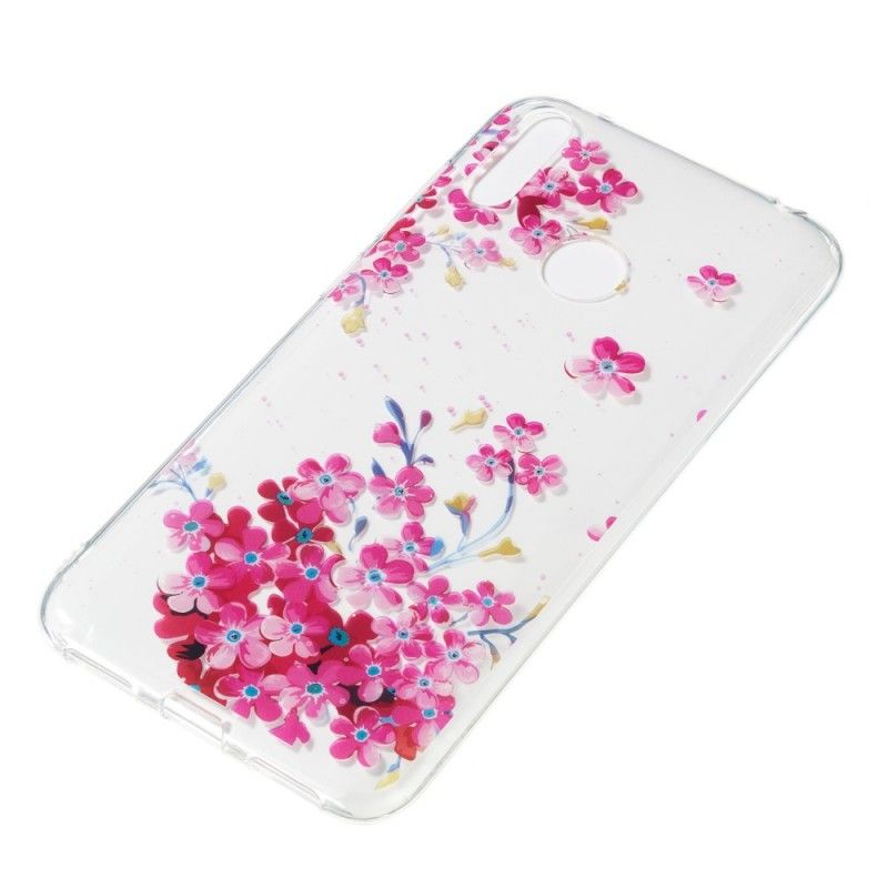 Case Kuoret Huawei Y7 2019 Puhelinkuoret Keltaiset Ja Purppuraiset Kukat