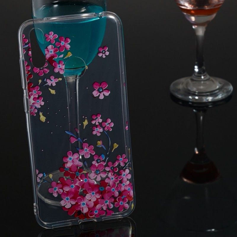 Case Kuoret Huawei Y7 2019 Puhelinkuoret Keltaiset Ja Purppuraiset Kukat