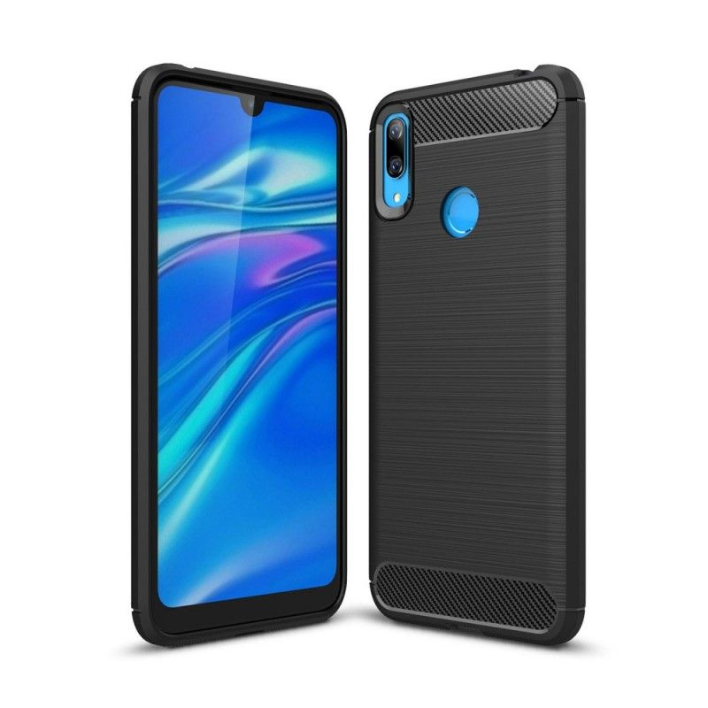 Kuori Huawei Y7 2019 Punainen Musta Harjattu Hiilikuitu