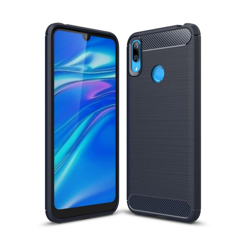 Kuori Huawei Y7 2019 Punainen Musta Harjattu Hiilikuitu
