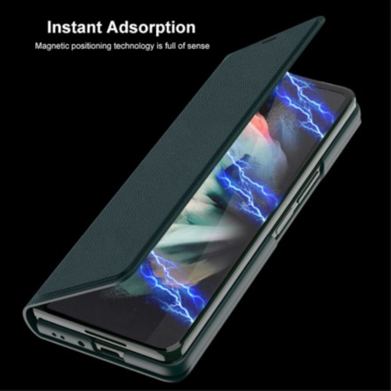 Nahkakuori Flip Kotelot Samsung Galaxy Z Fold 3 5g Puhelinkuoret Ultra Fine Gkk