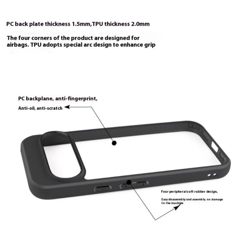 Kuori Google Pixel 10 / 10 Pro Kirkas Muotoilu Silikonireunuksella