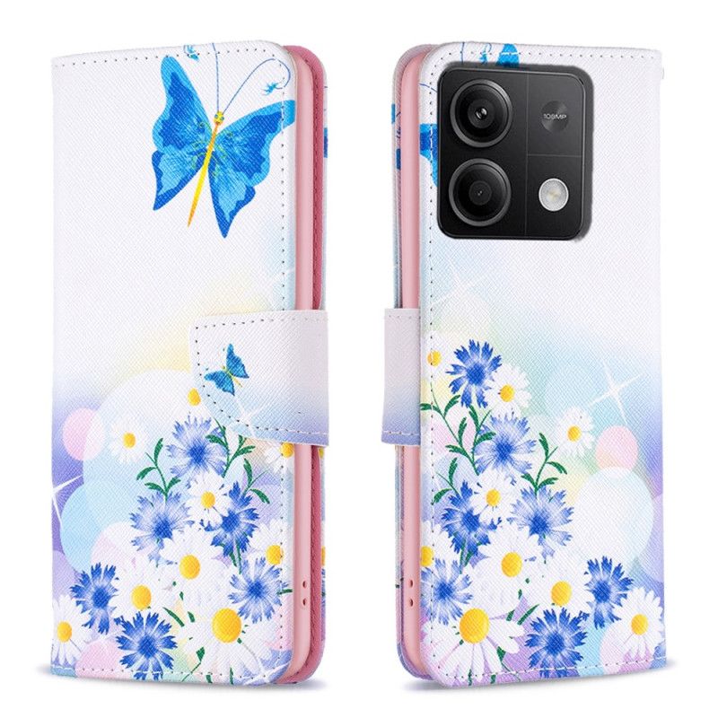 Kuoret Xiaomi Redmi Note 13 4g Perhonen Ja Kukat Akvarelli