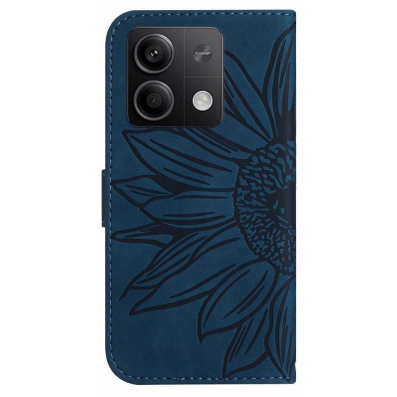 Nahkakotelo Xiaomi Redmi Note 13 4g Auringonkukka Olkahihnalla