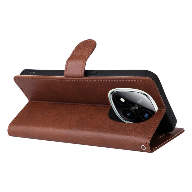 Lederhüllen Xiaomi Redmi Note 14 Pro 5g Handyhülle Glattes Kunstleder