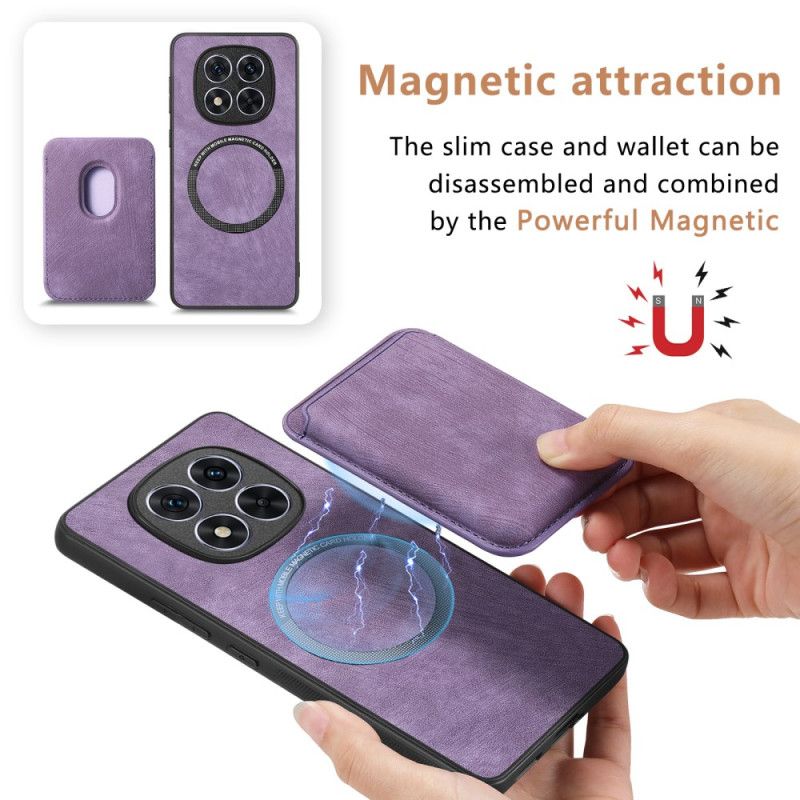 Nahkaefektiirrotettava Korttikotelo